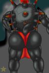  2021 absurd_res anthro balls balls_expansion barazoku big_balls big_butt black_body bowser bowser&#039;s_fury bubble_butt butt clothing digital_media_(artwork) expansion fury_bowser genital_expansion genitals growth hi_res huge_balls huge_butt hyper hyper_balls hyper_genitalia koopa kris_the_shapeshifting_derg looking_at_viewer looking_back male mario_bros muscular muscular_anthro muscular_male nintendo nude scalie simple_background solo thick_thighs thong underwear video_games 