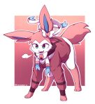  alpha_channel ambiguous_gender anime canid canine clothing eeveelution gaming mammal mien_soup nintendo pok&eacute;mon pok&eacute;mon_(species) pose ribbons simple_background solo sylveon unknown_artist video_games 
