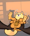  aggressive_retsuko ailurid ambiguous_gender anthro anus backsack balls bodily_fluids brown_body brown_fur butt disembodied_hand duo feet first_person_view fur genitals imminent_sex legs_up looking_away looking_up lying male male/ambiguous mammal mole_(marking) multicolored_body multicolored_fur nude on_back open_mouth penis perineum presenting presenting_hindquarters red_panda resasuke sanrio short_stack solo_focus spread_anus spreading submarine_screw sweat yellow_body yellow_fur 