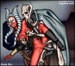 alien alien_humanoid breasts cape clone_wars clothing cybernetics cyborg duo female general_grievous humanoid kaleesh machine male male/female nipples red_body red_skin revenge_of_the_sith sex shaak_ti shabby_blue star_wars togruta vaginal