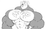  abs all_hail_king_julien anthro biceps big_muscles big_pecs dreamworks eyebrows facial_hair hair huge_muscles huge_pecs hyper hyper_muscles lemur looking_at_viewer madagascar_(series) male mammal monochrome muscular muscular_male pecs primate remert sage_moondancer small_waist smiling_at_viewer solo strepsirrhine 