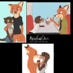 1:1 2024 5_fingers anthro averyfondoreo black_nose brown_body brown_fur canid canine clothed clothing crop_top dessert disney duo english_text eyes_closed female fingers flat_chested food fox fur hand_holding hand_on_shoulder hi_res humanoid_hands ice_cream kiss_on_lips kissing larger_female male male/female mammal multicolored_body multicolored_fur mustelid nick_wilde otter pink_nose red_body red_fur romantic romantic_ambiance romantic_couple sam_(zootopia+) shirt size_difference smaller_female smile tan_body tan_fur text topless topless_anthro topless_male topwear two_tone_body two_tone_fur zootopia