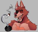 anthro canid canine drugs eye_patch eyewear five_nights_at_freddy&#039;s fox foxy_(fnaf) hi_res hook male mammal marijuana mr_sharky pirate scottgames solo