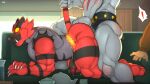 16:9 absurd_res anal anal_penetration anthro barazoku big_muscles bodily_fluids caught dominant dominant_anthro dominant_male duo generation_1_pokemon generation_7_pokemon genital_fluids genitals hi_res huge_muscles huge_thighs incineroar machoke male male/male muscular muscular_anthro muscular_arms muscular_legs muscular_male muscular_thighs nintendo penetration penile penile_penetration penis penis_in_ass pokemon pokemon_(species) sex submissive submissive_anthro submissive_male thick_thighs widescreen zourik