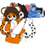 digital_media_(artwork) domestic_cat felid feline felis group hi_res male male/male mammal pantherine tiger