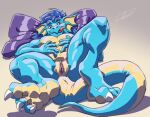  andromorph anthro dragon earfins genitals intersex male presenting presenting_pussy pussy solo xander_the_blue zeiros_lion 