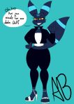 absurd_res anthro aurabutt beckoning big_breasts breasts clothing dialogue eeveelution female footwear generation_2_pokemon gesture hi_res high_heels nintendo pokemon pokemon_(species) sharp_teeth shiny_pokemon solo speech_bubble teeth thick_thighs umbreon zee_(aurabutt)