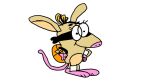 2023 anthro backpack bandicoot brown_body brown_fur cosplay feet female fur lone_buckaroo looney_tunes loudfan123212 mammal marsupial mask pink_feet pink_tail quinn_bandicoot solo standing tail taz:_quest_for_burger warner_brothers