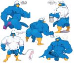 anal anal_masturbation anal_penetration anatid anseriform anthro avian balls beak big_muscles big_pecs big_penis bird blue_body blue_feathers bottomless bubble_butt butt clothed clothing dialogue dildo dildo_in_ass dildo_insertion duck erection feathers genitals hi_res huge_pecs huge_penis humanoid_genitalia humanoid_penis looking_at_viewer male mascot masturbation midnightsultry muscular muscular_anthro muscular_male object_in_ass paint paint_roller pecs penetration penis sex_toy sex_toy_in_ass sex_toy_insertion shirt solo top_heavy topwear toying_self