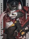 &lt;3 absurd_res anthro bartender blush card clothing demon demonic demonic_eyes domestic_cat dress_shirt drunk felid feline felis gentleman hazbin_hotel hi_res husk_(hazbin_hotel) male mammal paws pentagram shirt smile solo substance_intoxication topwear ty_arashi welcoming