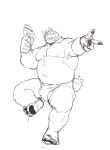 2024 anthro belly bulge cake clothing dessert dubudubudubudub eating food hermann_(knights_college) hi_res humanoid_hands kemono knights_college male mammal musclegut muscular overweight overweight_male simple_background sketch solo suid suina sus_(pig) underwear white_background wild_boar
