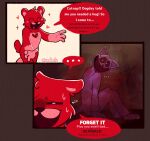 anthro bear bobby_bearhug catnap_(poppy_playtime) comic domestic_cat duo ellipsis english_text felid feline felis female greeting heart_symbol hi_res jewelry looking_at_another male mammal necklace open_mouth poppy_playtime smiling_critters speech_bubble text zambeatx