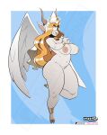 anthro big_breasts bovid bovine breasts cattle female hi_res mammal solo thewilldpink