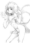 areola bangs canid canine erection fur genitals girly graphite_(artwork) greyscale hair looking_at_viewer male mammal marudi monochrome multi_nipple nipples nude pencil_(artwork) penis simple_background smile solo standing traditional_media_(artwork) white_background