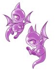 ambiguous_gender feral flying hi_res jelly_neopet kyrakupetsky membrane_(anatomy) membranous_wings neopet_(species) neopets shoyru simple_background solo white_background wings