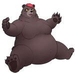 2023 4_toes 5_fingers anthro beanie bear belly big_belly biped black_eyes black_nose blush blush_lines breasts breasts_apart brown_body brown_ears brown_fur brown_inner_ear brown_pawpads claws clothing dark_body dark_fur dark_inner_ear dark_nose dark_pawpads digital_drawing_(artwork) digital_media_(artwork) dreamworks ear_piercing ear_ring eyelashes fangs featureless_breasts feet female finger_claws fingers fur fur_tuft hat headgear headwear light_beanie light_clothing light_hat light_headwear mama_bear mama_bear_(puss_in_boots) mammal mature_anthro mature_female mostly_nude mostly_nude_anthro mostly_nude_female neck_tuft open_mouth overweight overweight_anthro overweight_female pawpads piercing pink_beanie pink_clothing pink_hat pink_headwear pink_tongue plantigrade puss_in_boots_(dreamworks) ring_piercing simple_background sitting snout solo spread_arms teeth thick_thighs three-quarter_view toe_claws toes tongue tuft white_background yellow_sclera 翌檜＠絶望間近
