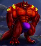  2015 4_fingers 4_toes anthro balls big_balls big_bulge big_muscles big_penis bulge canid canine clothed clothing digitigrade eyewear feet fierglief fierglief_(character) fingers fox fur genitals glasses hi_res huge_balls huge_bulge huge_muscles huge_penis hyper hyper_balls hyper_bulge hyper_genitalia hyper_muscles hyper_penis looking_at_viewer male mammal muscular night nipples open_mouth penis red_body red_fur red_nipples sharp_teeth sky solo standing teeth toes underwear underwear_only veiny_muscles were werecanid werecanine werefox yellow_eyes 