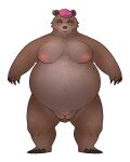 2024 anthro areola beanie bear belly big_areola big_belly big_nipples biped black_claws black_eyes blush breasts breasts_apart brown_body brown_breasts brown_ears brown_fur brown_nose brown_pubes cheek_tuft claws clothing digital_drawing_(artwork) digital_media_(artwork) dreamworks ear_piercing ear_ring eyelashes facial_tuft female finger_claws front_view full-length_portrait fur fur_tuft genitals green_sclera hat headgear headwear huge_belly looking_at_viewer mama_bear mama_bear_(puss_in_boots) mammal mature_anthro mature_female mostly_nude mostly_nude_anthro mostly_nude_female navel nipples open_mouth open_smile outie_navel overweight overweight_anthro overweight_female piercing pink_areola pink_beanie pink_clothing pink_hat pink_headwear pink_nipples portrait pubes puss_in_boots_(dreamworks) pussy ring_piercing simple_background smile smiling_at_viewer snout solo standing thick_neck thick_thighs toe_claws tuft white_background 翌檜＠絶望間近