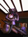 absurd_res cybernetics cyborg female hi_res machine reptile sab_(petruz) scalie snake solo weapon xpasha122x