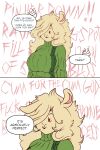 alexander_clambel anthro big_breasts breasts clothing comic female fluffy humor lagomorph leporid mammal mature_female rabbit sweater topwear