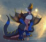 beak big_ears capcom claws errokioslem flying_wyvern girly male membrane_(anatomy) membranous_wings monster_hunter nargacuga scales wings