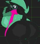  absurd_res anthro big_breasts big_butt black_body black_fur bottomless bovid breasts butt caprine clothed clothing crossgender darkner deltarune eyewear female fur glasses goat hat headgear headwear hi_res horn huge_breasts huge_butt looking_at_viewer looking_back mammal mtf_crossgender open_mouth ralsei robe scarf solo thick_thighs undertale_(series) white_eyes wide_hips wizard_hat zudofu 