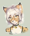 anthro aurora_(spacecamper) cheetah felid feline female headshot_portrait mammal portrait smile solo welive