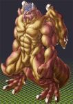  2004 anthro barazoku biped dragon ghq horn hukuroushi humanoid_hands kemono male muscular muscular_male red_body solo wings 