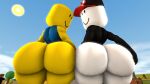  16:9 aidenz big_butt butt duo guest_(roblox) hi_res looking_at_back male male/male noob_(roblox) roblox robloxian thick_thighs white_body white_skin widescreen yellow_body yellow_skin 