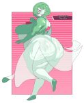  2024 ability_(pokemon) absurd_res belly big_breasts big_butt biped blush blush_lines bodily_fluids border breast_squish breasts butt cellulite cleavage cleavage_overflow clothed clothing dress english_text fat_rolls female footwear full-length_portrait gameplay_mechanics gardevoir generation_3_pokemon green_blush green_body green_hair green_lips hair hair_over_eye hi_res huge_breasts huge_butt humanoid kafekafei lips looking_back multicolored_body narrowed_eyes nintendo not_furry one_eye_obstructed overweight overweight_female overweight_humanoid pattern_background pink_background pink_eyes pokemon pokemon_(species) portrait pose rear_view shoes short_hair simple_background solo species_name squish standing striped_background sweat sweaty_butt text thick_thighs translucent translucent_clothing translucent_dress two_tone_body white_body white_border wide_hips 