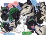  anthro breasts butt butt_grab canid canine canis dark_body dark_fur duo english_text female french_kissing fur hand_on_butt kissing male male/female mammal nude phone pyredaemos rodent sciurid squigga text wolf 