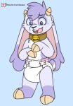  absurd_res anthro bell bell_collar billie_(billie_bust_up) billie_bust_up bovid caprine clothed clothing collar diaper diaper_only female female/female goat hi_res kibacpup mammal solo topless 