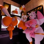  3d_(artwork) anonymousfm anthro areola balls big_breasts big_butt breasts butt butt_grab canid canine digital_media_(artwork) duo electronics erection five_nights_at_freddy&#039;s five_nights_at_freddy&#039;s_2 five_nights_at_freddy&#039;s_world fox fur genitals glowing glowing_eyes hair hand_on_breast hand_on_butt hanging_breasts herm hi_res huge_breasts huge_butt intersex intersex/intersex lolbit_(fnaf) mammal mangle_(fnaf) nipples nude open_mouth orange_body paws penis scott_cawthon scottgames smile tail television television_monitor thick_thighs white_body yellow_eyes 