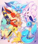  025aki 2023 absurd_res ambiguous_gender black_body blue_body blue_eyes blue_skin blush brown_body brown_fur butt dated eevee eeveelution espeon eyelashes eyes_closed feral flareon fur generation_1_pokemon generation_2_pokemon generation_4_pokemon generation_6_pokemon glaceon group half-closed_eyes happy hi_res jolteon leafeon looking_at_viewer narrowed_eyes nintendo one_eye_closed open_mouth orange_body pawpads paws pokemon pokemon_(species) purple_body purple_eyes red_eyes signature sylveon tan_body tan_fur tongue umbreon vaporeon white_body white_fur yellow_body yellow_fur 