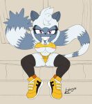  2024 anthro areola big_breasts breasts clothed clothing female hands_behind_head havoczo hi_res idw_publishing lemur mammal primate sega signature skimpy solo sonic_the_hedgehog_(comics) sonic_the_hedgehog_(idw) sonic_the_hedgehog_(series) strepsirrhine tail tangle_the_lemur 