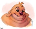  2021 alien antennae_(anatomy) anthro anthrofied black_eyes buckteeth dipstick_antennae disney experiment_(lilo_and_stitch) hi_res karrnade lilo_and_stitch looking_at_viewer male morbidly_obese morbidly_obese_male multicolored_antennae obese obese_male overweight overweight_male red_nose reuben_(lilo_and_stitch) signature simple_background smile solo teeth yellow_body 