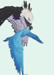  accipitrid accipitriform avian beak bird black_beak blu_(rio) blue_body blue_feathers blue_sky_studios date duo eagle feathers female feral flying harpy_eagle hera_(blu_waifu) hi_res macaw male male/female multicolored_body neotropical_parrot parrot rio_(series) signature simple_background spix&#039;s_macaw true_parrot yuki2437 