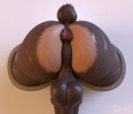  3d_(artwork) anthro anus backsack balls bear big_balls big_butt big_penis bodily_fluids butt digital_media_(artwork) genitals gravvure hi_res jumpy_jackal male mammal newport penis perineum public_use puffy_anus solo sweat tail through_wall 