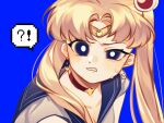  !? bangs bishoujo_senshi_sailor_moon blonde_hair blue_background blue_eyes blue_sailor_collar bright_pupils choker crescent crescent_earrings derivative_work diadem earrings hair_over_shoulder heart heart_choker jewelry long_hair looking_at_viewer parted_bangs sailor_collar sailor_moon sailor_moon_redraw_challenge screencap_redraw simple_background ssbaby tsukino_usagi twintails white_pupils 