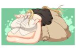  belly big_belly big_breasts blonde_hair blue_eyes breasts brown_clothing brown_dress centaur centorea_shianus_(monster_musume) clothing dress equid equid_taur european_mythology female greek_mythology hair hi_res huge_belly huge_breasts humanoid_pointy_ears humanoid_taur hyper hyper_belly hyper_breasts immobile magicstraw mammal mammal_taur monster_girl_(genre) monster_musume morbidly_obese morbidly_obese_female morbidly_obese_taur mythology obese obese_female obese_taur overweight overweight_female overweight_taur shirt solo stretched_clothing tail taur topwear white_clothing white_shirt white_topwear yellow_tail 