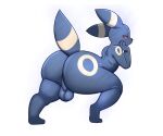  2024 anthro balls bedroom_eyes bent_over big_butt black_body black_ears black_eyes black_fur black_nose black_tail butt digital_media_(artwork) eeveelution fur generation_2_pokemon genitals golde half-closed_eyes hand_on_face hand_on_own_face hi_res looking_back male multicolored_body multicolored_fur narrowed_eyes nintendo pokemon pokemon_(species) presenting presenting_hindquarters rear_view red_sclera seductive simple_background solo tail thick_thighs three-quarter_view two_tone_body two_tone_fur two_tone_tail umbreon white_background yellow_body yellow_ears yellow_fur yellow_tail 