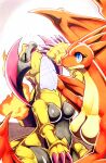  025aki 2023 absurd_res anthro blue_eyes bodily_fluids breasts charizard claws dated dragon duo exhausted eyelashes eyes_closed featureless_breasts female female/female generation_1_pokemon generation_5_pokemon generation_6_pokemon green_body haxorus hi_res horn mega_charizard mega_charizard_y mega_evolution membrane_(anatomy) membranous_wings mythological_creature mythological_scalie mythology nintendo open_mouth orange_body orange_skin pokemon pokemon_(species) reptile scalie signature sweat sweatdrop tongue wings worried worried_look 