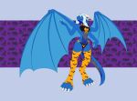  animated animation_art anthro armess clothed clothing dragon female food fruit hair halloween halloween_costume holidays horn legwear looking_at_viewer plant pumpkin scalie short_playtime smile solo spine stockings wings 