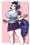  anthro anthrofied big_breasts bottomwear breasts cleavage clothed clothing equid equine female friendship_is_magic hi_res horn huge_breasts mammal my_little_pony nosch rarity_(mlp) skirt solo unicorn 
