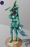  absurd_res ambiguous_gender animate_inanimate arthropod big_breasts bottomwear breasts bulge changeling chrysalis clothing eyes_closed footwear friendship_is_magic gloves handwear hi_res high_heels legwear mannequin my_little_pony nitefire null_bulge rubber shoes skirt solo stockings 