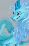  2021 asian_mythology blue_body blue_fur digital_media_(artwork) disney dragon east_asian_mythology eastern_dragon eyebrows eyelashes fur hi_res icelectricspyro mythology open_mouth purple_eyes raya_and_the_last_dragon sisu_(ratld) smile teeth 