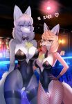  &lt;3 &lt;3_eyes 2021 alternate_version_at_source anthro blue_eyes blush bodily_fluids breasts canid canine canis clothed clothing duo female fishnet fishnet_legwear fox fur genital_fluids genitals grey_body grey_fur herbivore_high_school hoho_(herbivore_high_school) inside kemono korean_text legwear mammal orange_body orange_fur pussy sirang_(herbivore_high_school) skimpy swetpot text translated white_body white_fur wolf 