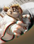  2021 absurd_res anthro blue_eyes eyewear felid fenrir_shino fur glasses hi_res humanoid_hands kemono licho_(tas) male mammal overweight overweight_male pantherine solo tiger tokyo_afterschool_summoners video_games white_body white_fur 