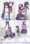  2020 anthro aogami c_(chirmaya) canid canine canis chirmaya clothing comic covering covering_crotch covering_nipples dialogue domestic_dog duo embarrassed english_text female flat_chested hair hentaib hi_res mammal navel nipples panties procyonid raccoon tape_measure teenager text underwear young 