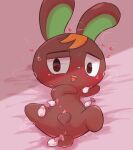  &lt;3 after_sex anal animal_crossing anthro backsack badwingm balls better_version_at_source big_ears blush bodily_fluids brown_body brown_fur condom digital_media_(artwork) erection filled_condom fluffy fluffy_tail fur genital_fluids genitals lagomorph leporid long_ears lube lying male mammal micropenis neoteny nintendo nude o&#039;hare_(animal_crossing) on_back open_mouth penis rabbit sexual_barrier_device short_tail simple_background small_penis smile solo sweat tears teeth tongue video_games 